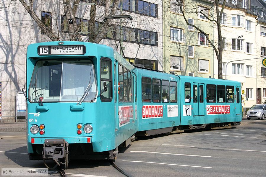 Stra&szlig;enbahn Frankfurt (Main) - 671
/ Bild: frankfurtmain671_bk0603060085.jpg