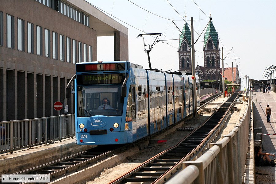 Straßenbahn Freiburg im Breisgau - 274
/ Bild: freiburg274_bk0708060089.jpg