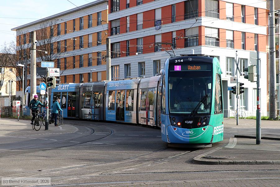 Stra&szlig;enbahn Freiburg im Breisgau - 314
/ Bild: freiburg314_bk2603170272.jpg