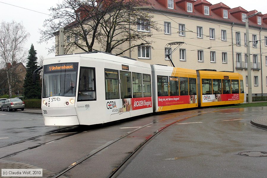Straßenbahn Gera - 205
/ Bild: gera205_cw1004120024.jpg