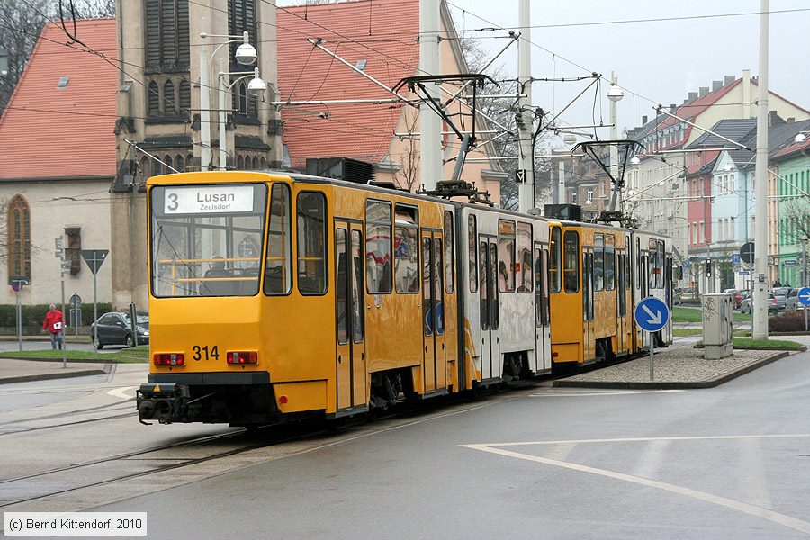 Straßenbahn Gera - 314
/ Bild: gera314_bk1004120138.jpg