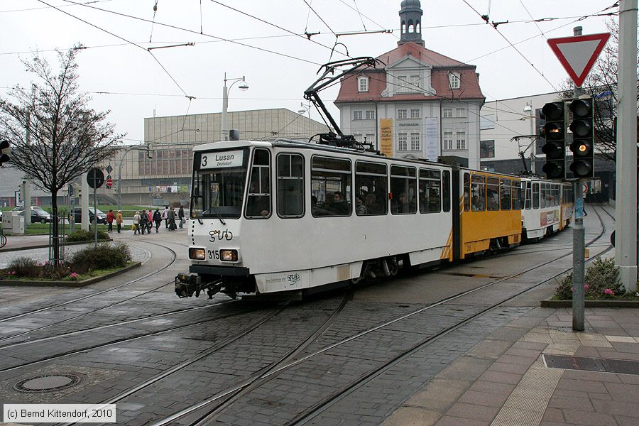 Straßenbahn Gera - 315
/ Bild: gera315_bk1004120096.jpg