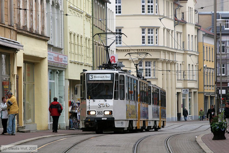 Straßenbahn Gera - 363
/ Bild: gera363_cw1004160054.jpg