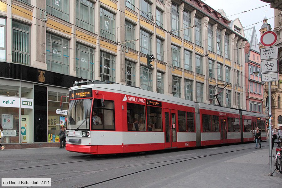Straßenbahn Halle (Saale) - 651
/ Bild: halle651_bk1408250033.jpg