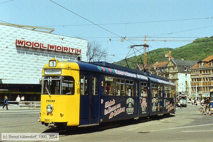 Straßenbahn Heidelberg - 214
/ Bild: hsb214_ds017537.jpg