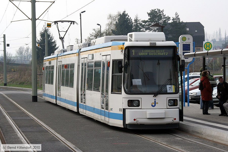 Straßenbahn Jena - 618
/ Bild: jena618_bk1004130045.jpg
