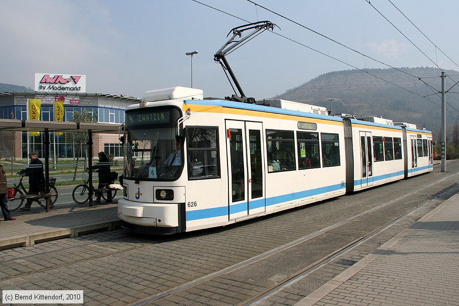Stra&szlig;enbahn Jena - 626
/ Bild: jena626_bk1004130071.jpg