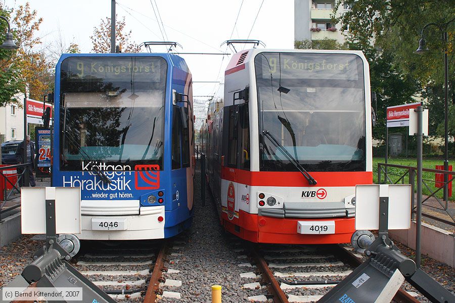 Stadtbahn Köln - 4046 und 4019
/ Bild: koeln4046_bk0710030071.jpg