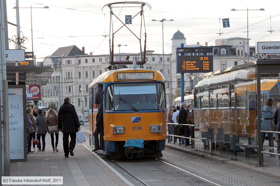 Straßenbahn Leipzig - 2136
/ Bild: leipzig2136_cw1110070004.jpg
