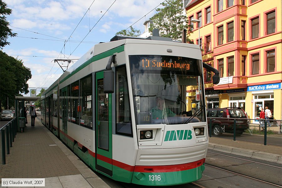 Stra&szlig;enbahn Magdeburg - 1316
/ Bild: magdeburg1316_cw0708030101.jpg