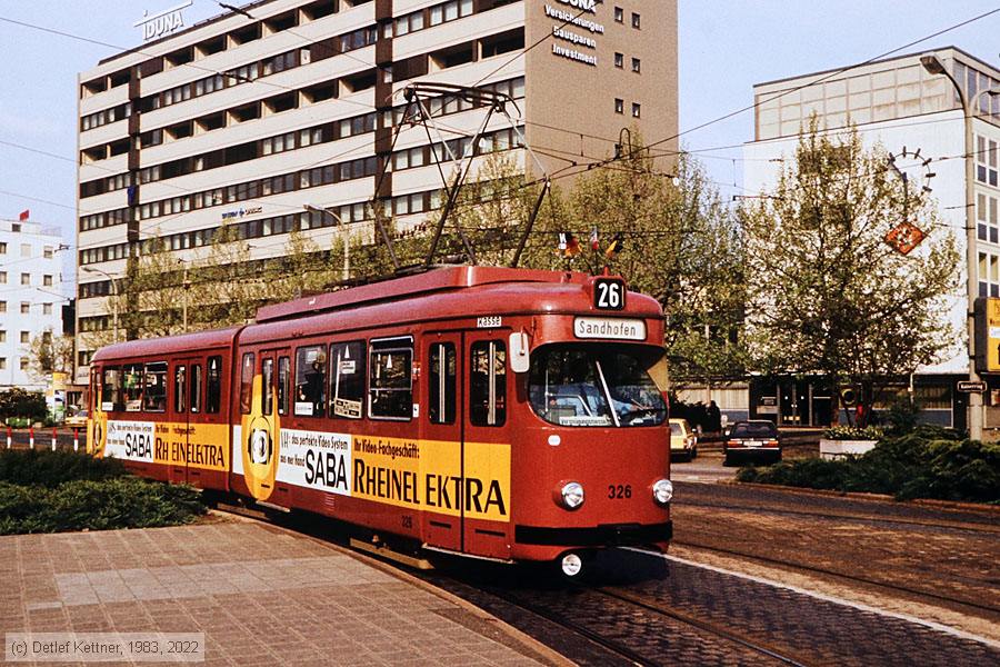 Straßenbahn Mannheim - 326
/ Bild: mvg326_dk039620.jpg