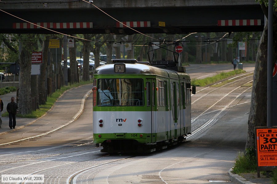 Stra&szlig;enbahn Mannheim - 504
/ Bild: mvg504_cw0605090157.jpg