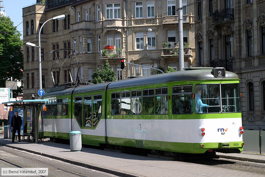 Straßenbahn Mannheim - 505
/ Bild: mvg505_bk0705180035.jpg