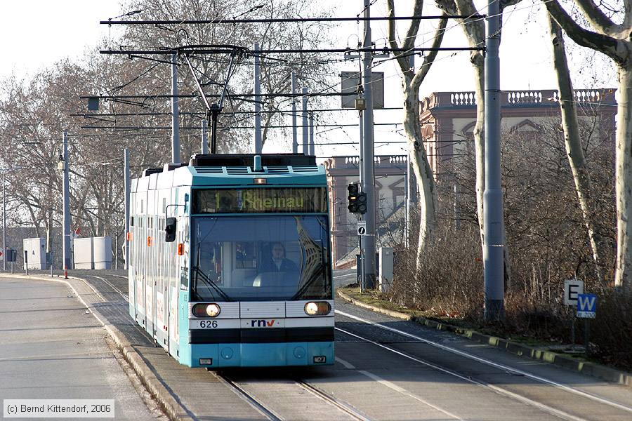 Straßenbahn Mannheim - 626
/ Bild: mvg626_bk0603190006.jpg