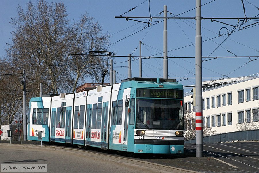 Straßenbahn Mannheim - 626
/ Bild: mvg626_bk0703040066.jpg