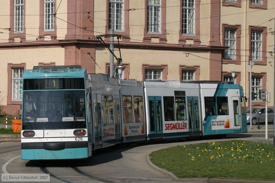 Straßenbahn Mannheim - 626
/ Bild: mvg626_bk0703110021.jpg