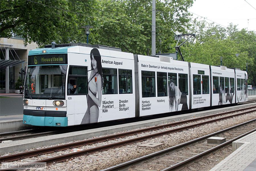 Straßenbahn Mannheim - 626
/ Bild: mvg626_bk0806170047.jpg