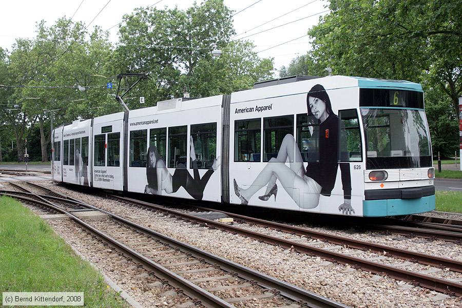 Straßenbahn Mannheim - 626
/ Bild: mvg626_bk0806170049.jpg