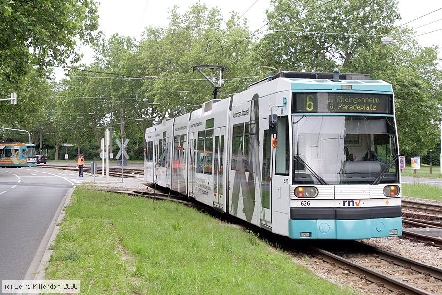 Straßenbahn Mannheim - 626
/ Bild: mvg626_bk0806170054.jpg