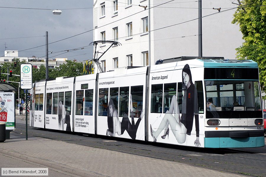 Straßenbahn Mannheim - 626
/ Bild: mvg626_bk0807090008.jpg
