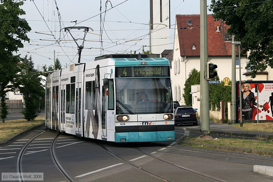 Straßenbahn Mannheim - 626
/ Bild: mvg626_cw0807020039.jpg