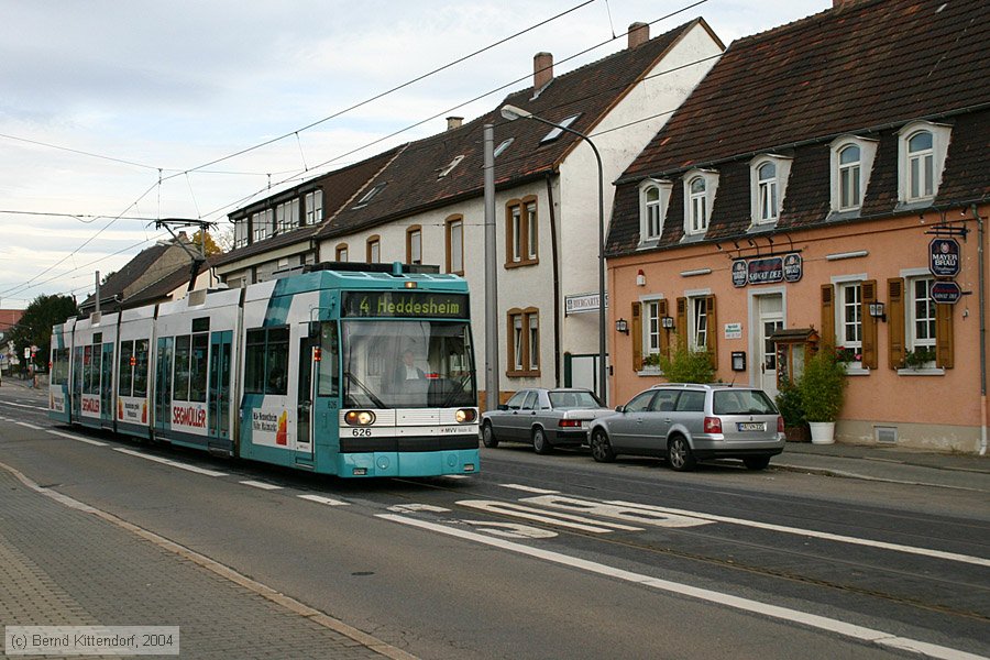 Straßenbahn Mannheim - 626
/ Bild: mvg626_e0010816.jpg