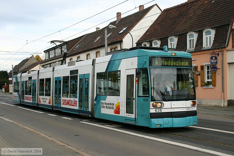 Straßenbahn Mannheim - 626
/ Bild: mvg626_e0010817.jpg