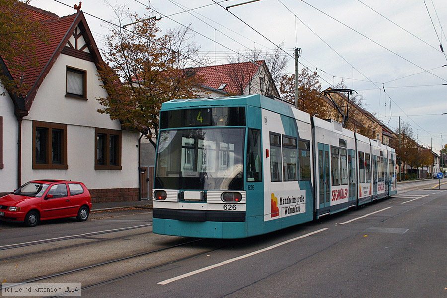 Straßenbahn Mannheim - 626
/ Bild: mvg626_e0010921.jpg
