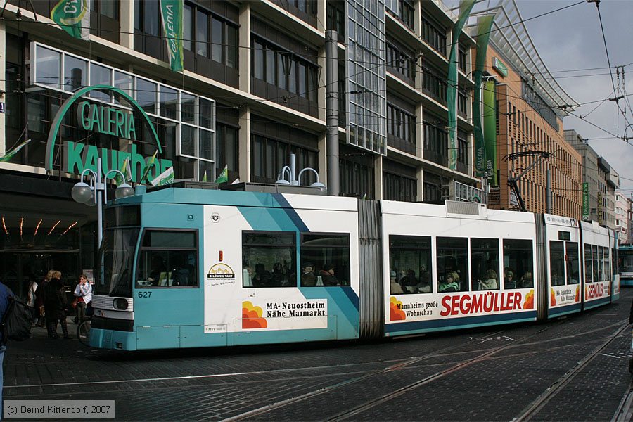 Straßenbahn Mannheim - 627
/ Bild: mvg627_bk0703230011.jpg