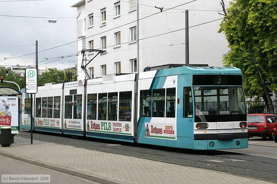 Straßenbahn Mannheim - 637
/ Bild: mvg637_bk0807090027.jpg