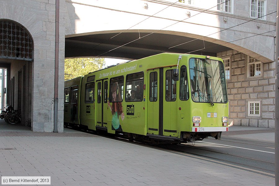 Straßenbahn Mülheim an der Ruhr - 274
/ Bild: muelheim274_bk1309050072.jpg