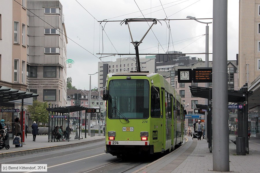 Straßenbahn Mülheim an der Ruhr - 274
/ Bild: muelheim274_bk1405230026.jpg