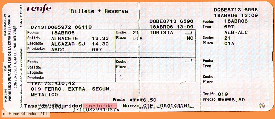 RENFE - Billete mas Reserva
/ Bild: renfe_fk20060418r.jpg