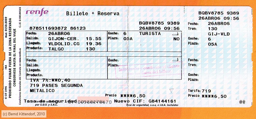 RENFE - Billete mas Reserva
/ Bild: renfe_fk20060426s.jpg