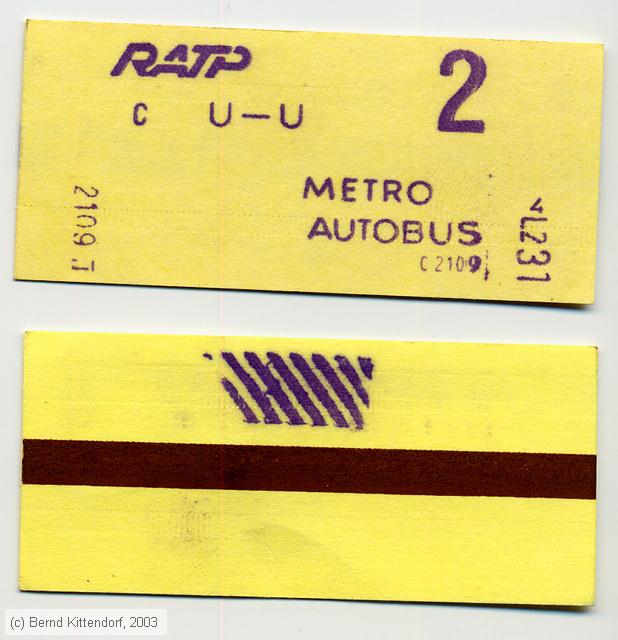 Paris - RATP - Ticket
/ Bild: ratpgelb2.jpg