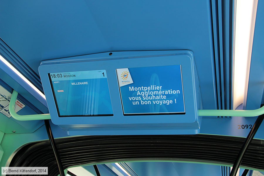 Straßenbahn Montpellier - 2092 - Innenansicht
/ Bild: montpellier2092_bk1406240182.jpg